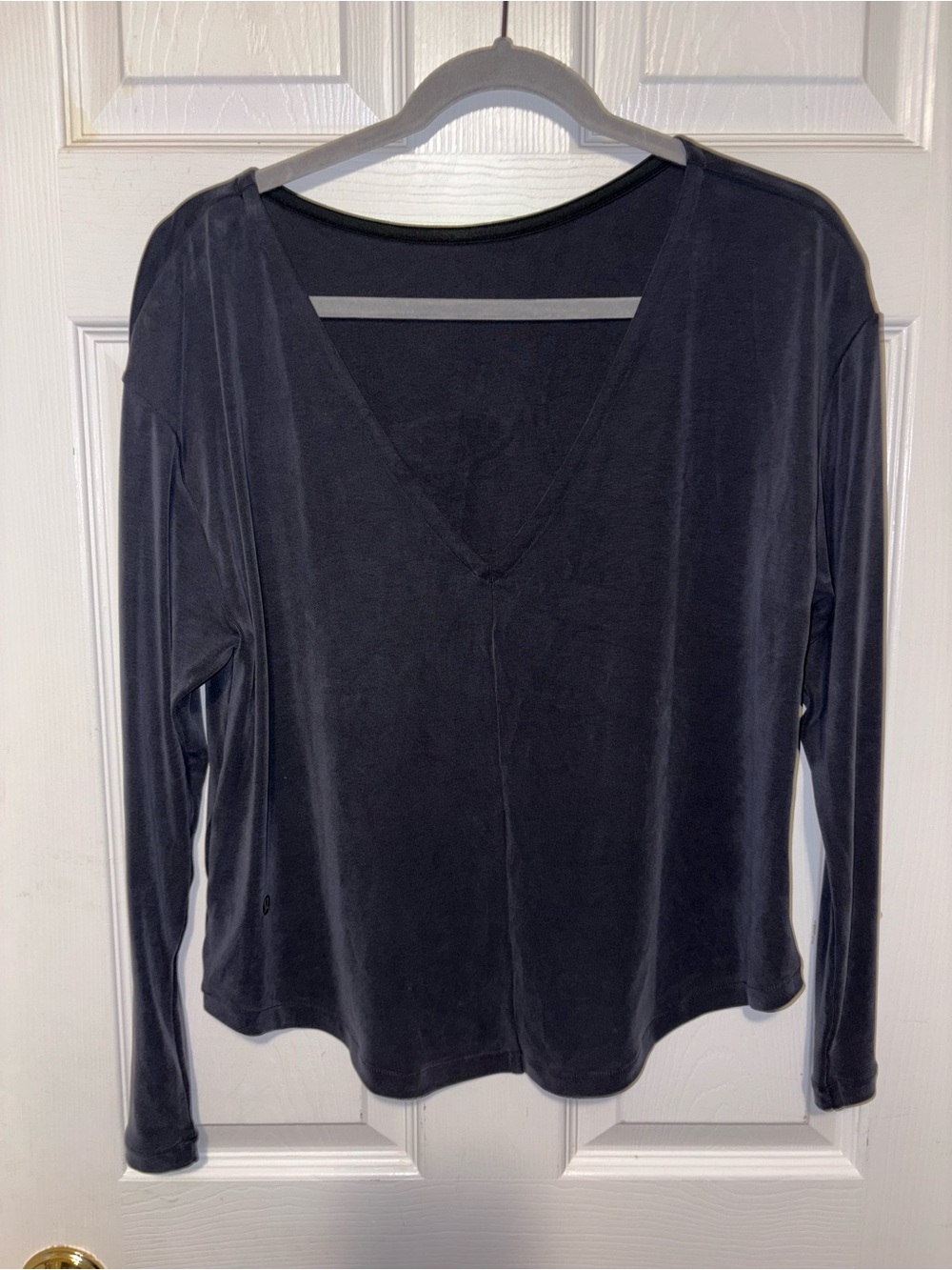 Lululemon Women's Black V-Neck Long Sleeve Top